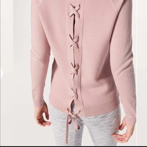Lululemon Tied To You Sweater Misty Pink